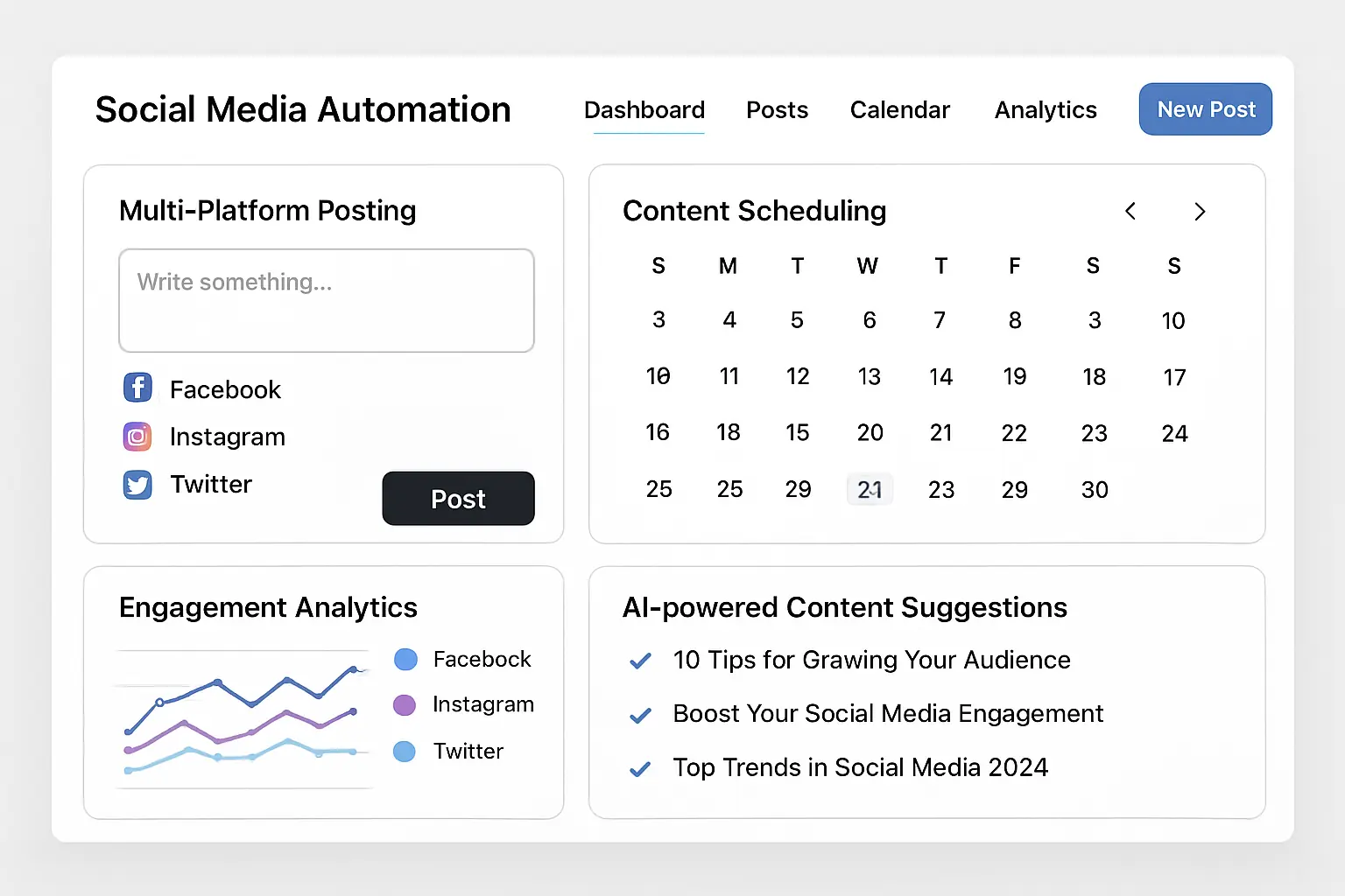 Social Media Automation Dashboard